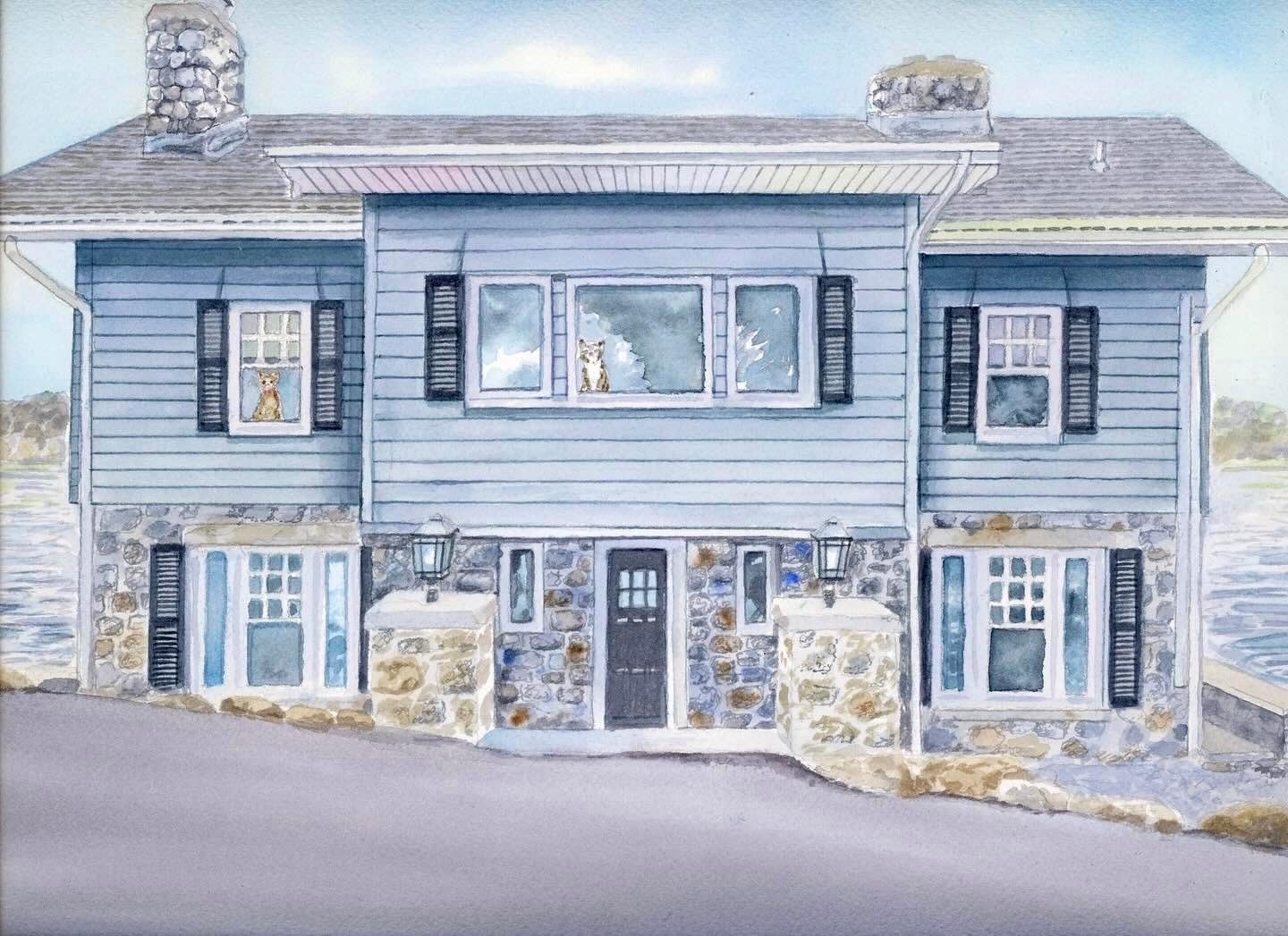 Custom Hand Painted House Portrait