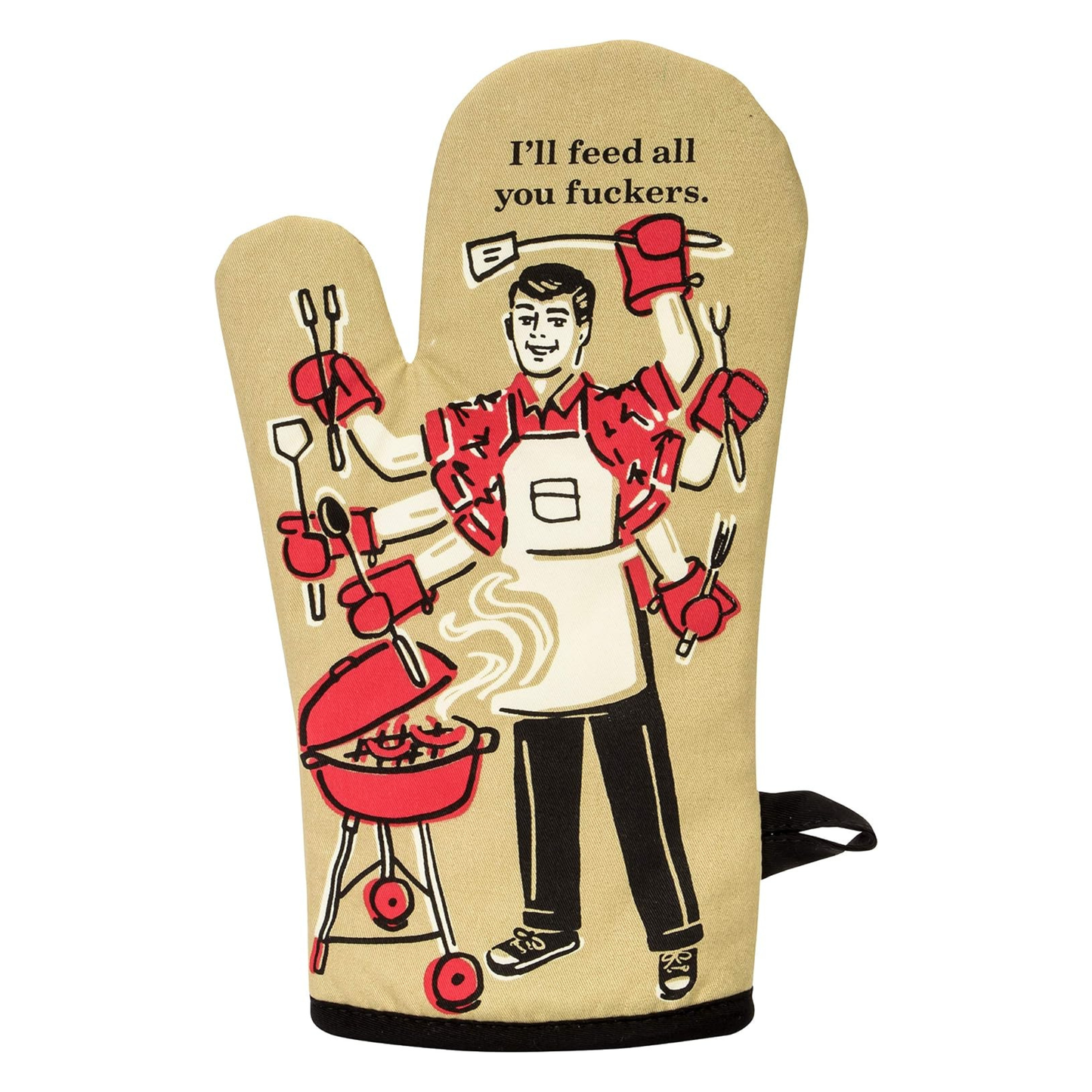 Feed All You Funny Oven Mitt