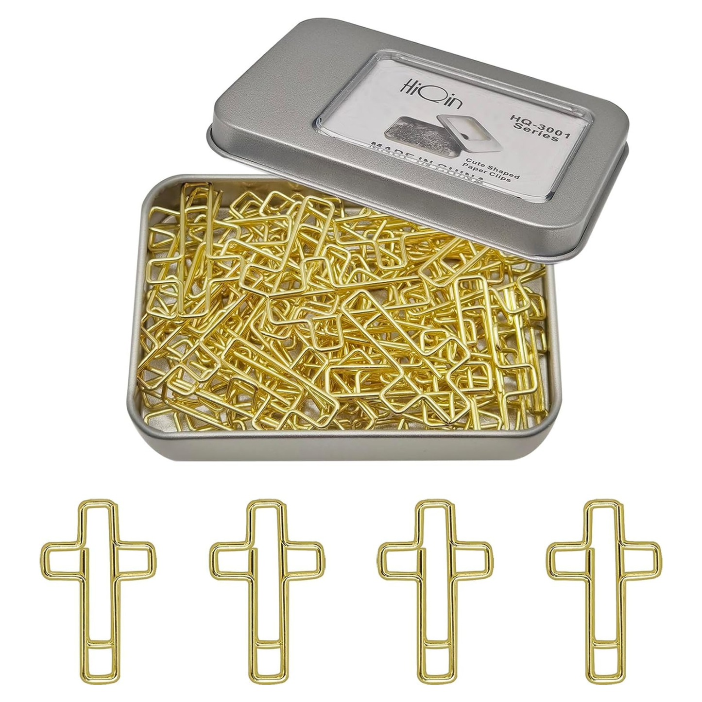 Gold Cross Paper Clips